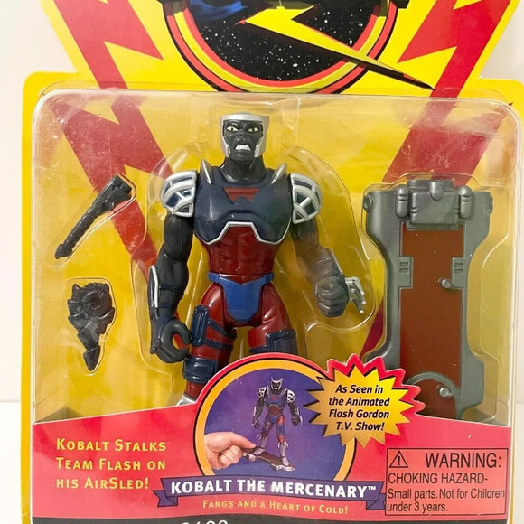 Vintage 1996 Playmates Flash Gordon Action Figures Kobalt the Mercenary Flaws - Picture 2 of 16